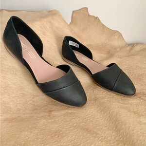 (NEW) TOMS Women's Jutti d'Orsay Black Flats
